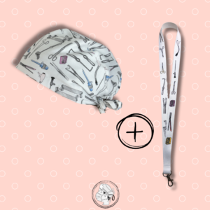 Kombi-Angebot: OP-Haube + Schlüsselband Chirurgie